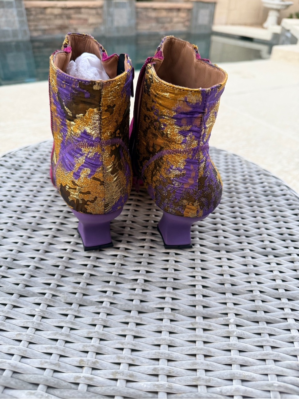 John Fluevog Superfine Highness Zippered Ankle Boots - Picture 3 of 4